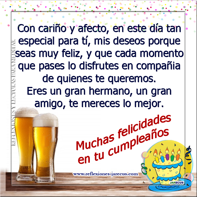 Feliz Cumpleaños Querido Hermano