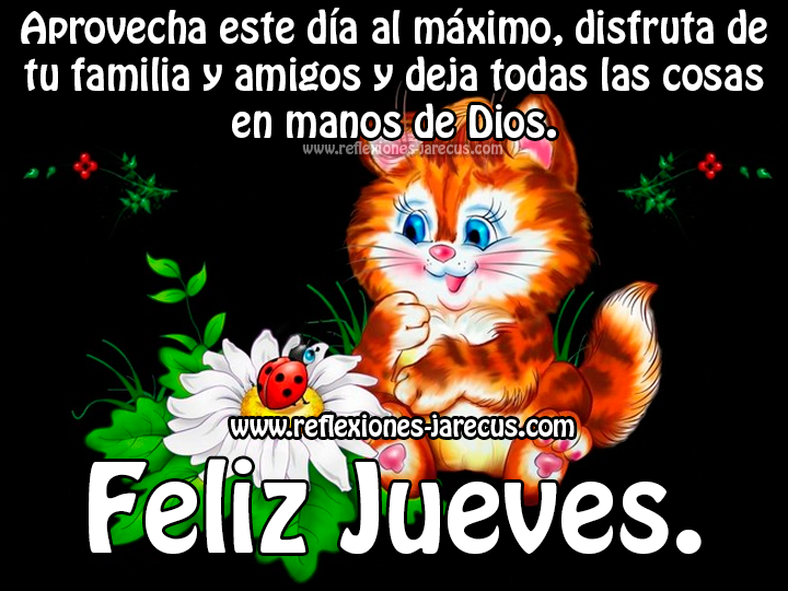 Feliz Jueves, aprovecha este día al máximo