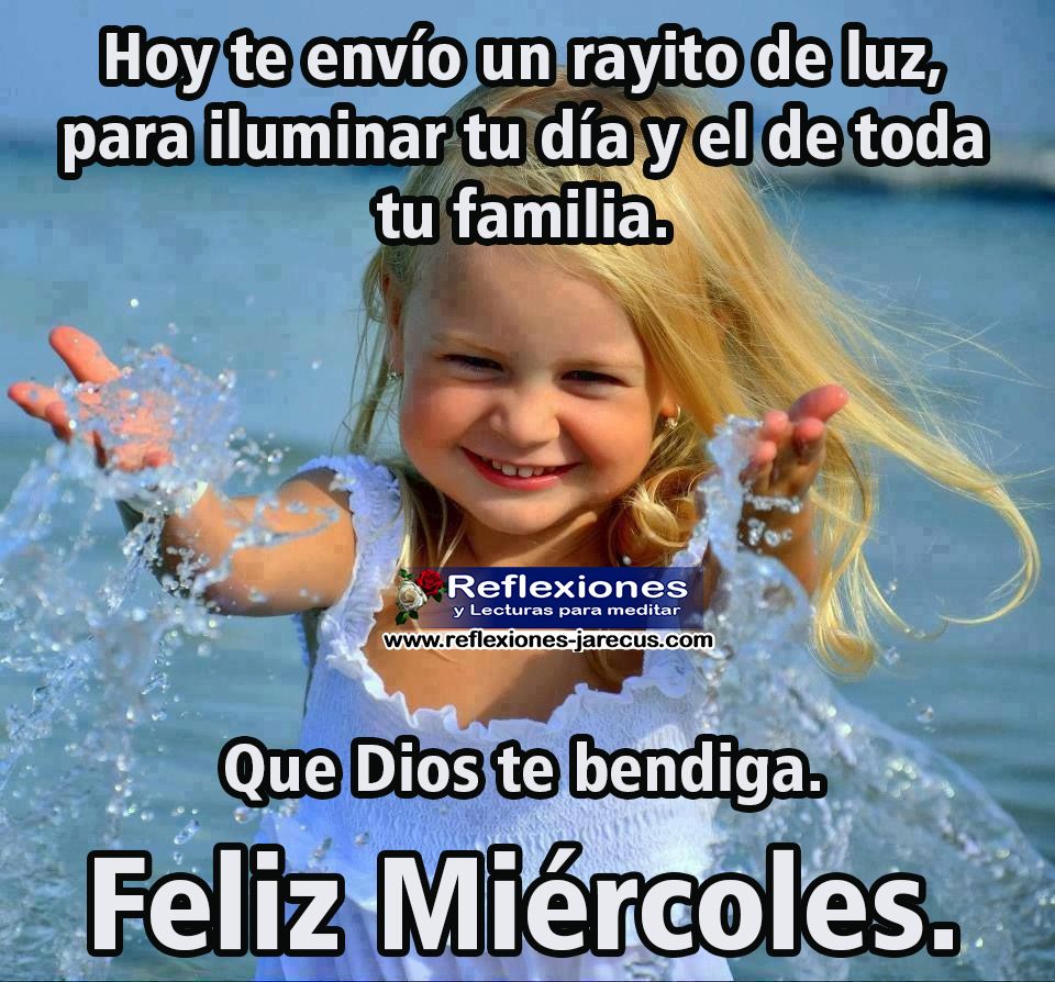 Hoy te envío un rayito de luz, para iluminar tu día y el de toda tu familia.