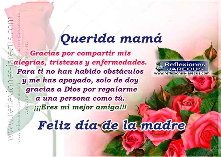 Gracias a Dios por darme una madre como tú