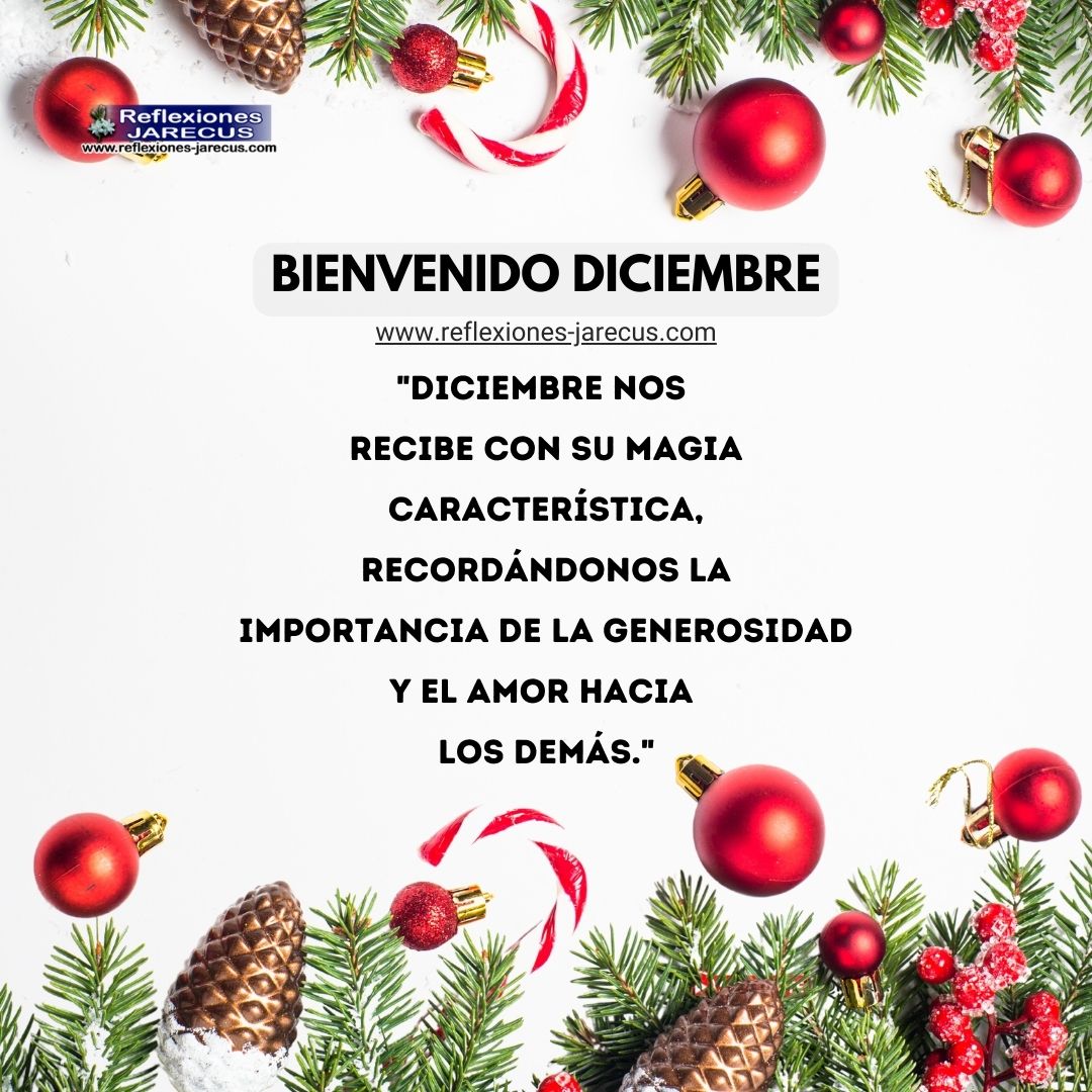 "Diciembre nos recibe con su magia característica, recordándonos la importancia de la generosidad y el amor hacia los demás."