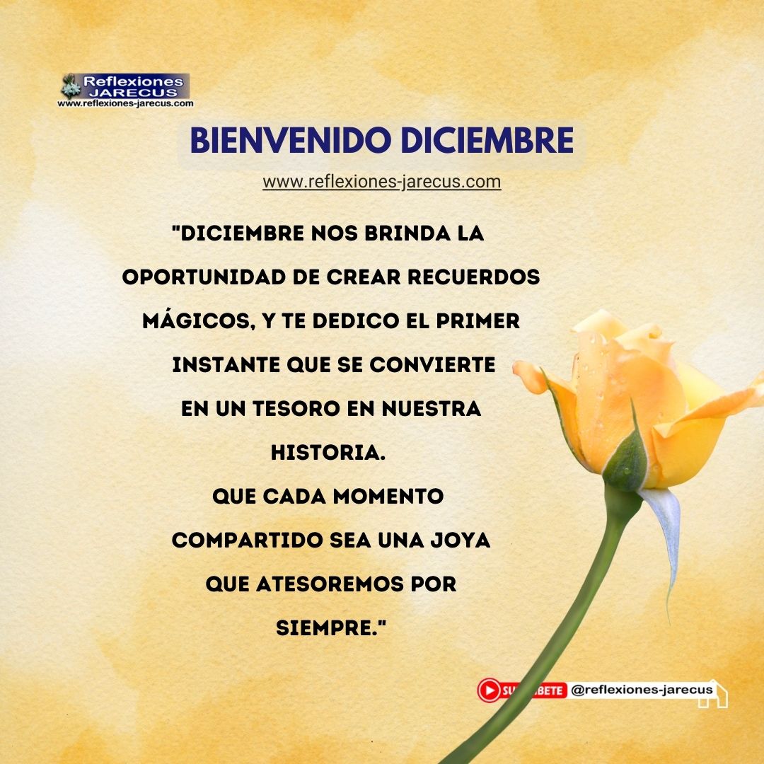 "Con la llegada de diciembre, te dedico el primer latido de mi corazón que late con gratitud. Que cada palpitar sea un recordatorio de lo importante que eres para mí en este mes lleno de amor."