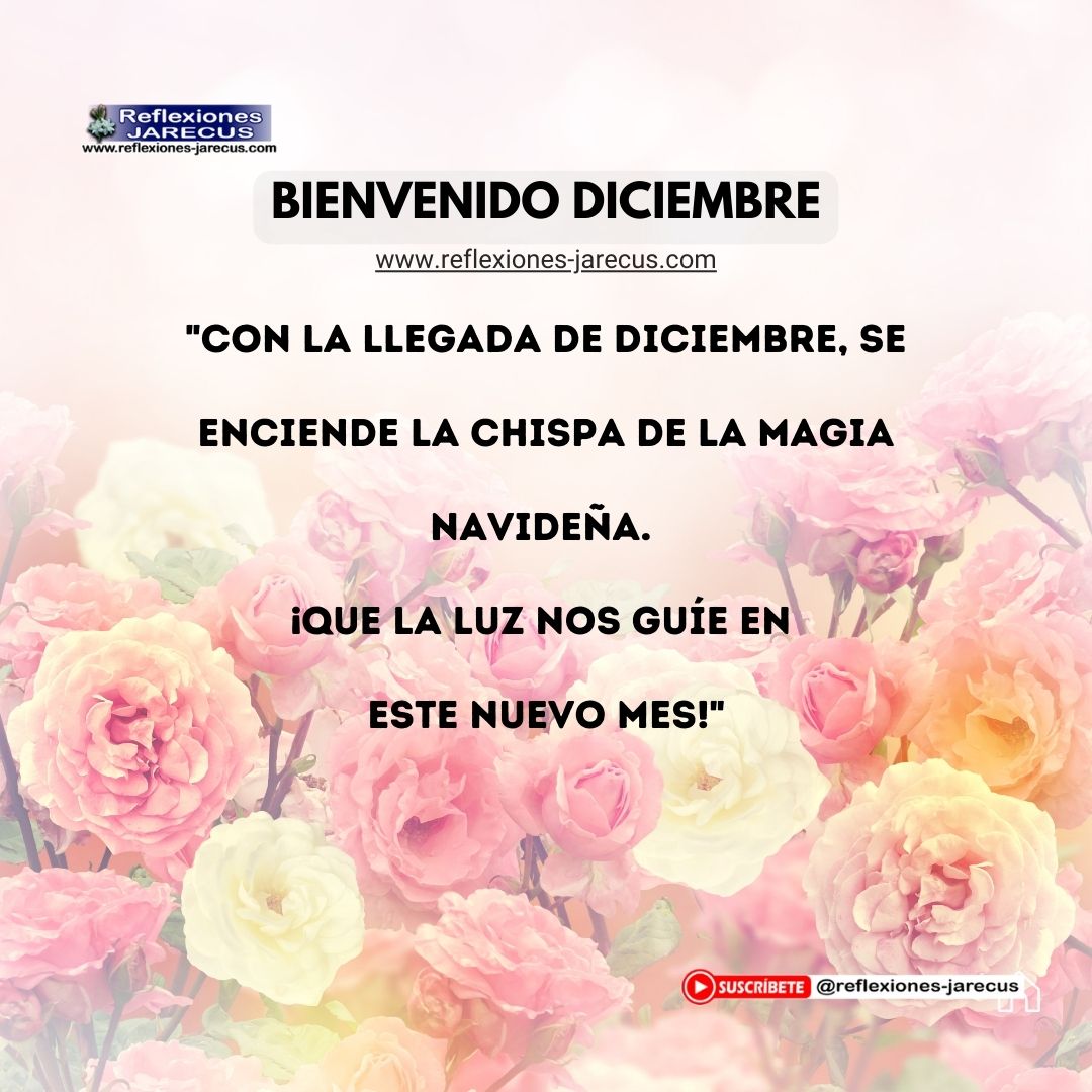 "Con la llegada de diciembre, se enciende la chispa de la magia navideña. ¡Que la luz nos guíe en este nuevo mes!"